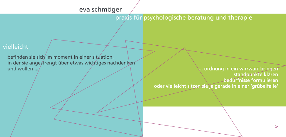 vielleicht befinden Sie sich im moment in einer situation, in der sie angestrengt ueber etwas wichtiges nachdenken und wollen ordnung in ein wirrwarr bringen, standpunkte klaeren, beduerfnisse formulieren, oder vielleicht sitzen sie ja gerade in der 'gruebelfalle'